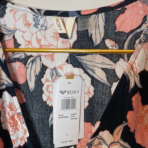 NWT ROXY Blue Day Baby Long Sleeve Top Size Large - Picture 5 of 8